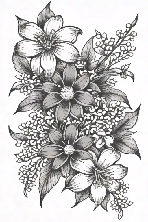 Daisy And Lilly Of The Valley Flower