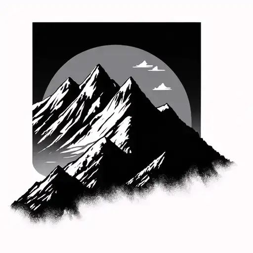 Mountain Range Silhouette
