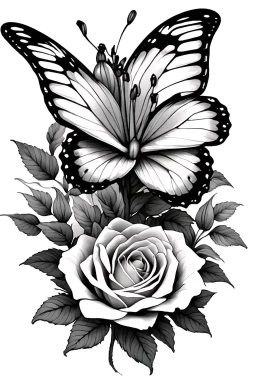 Lily Rose And Butterfly Sleeve