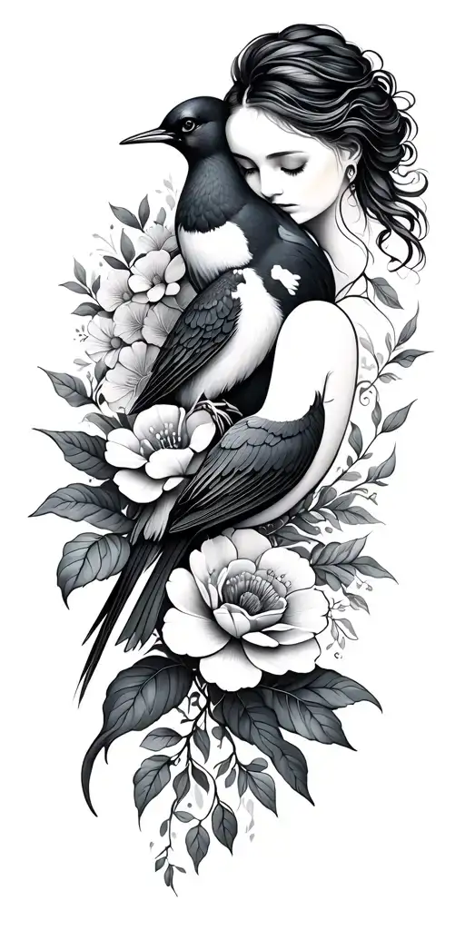 Mother Flowers And Birds