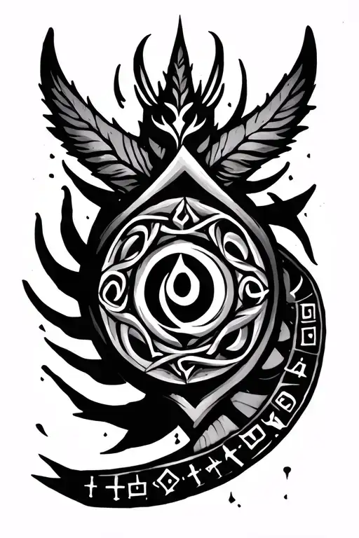Nordic Tattoo With Runes