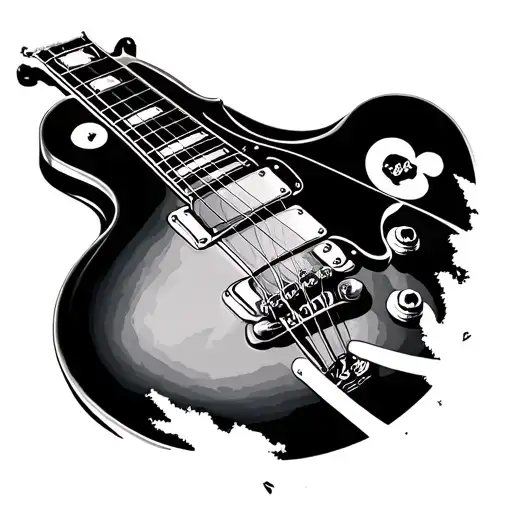 Les Paul Guitar With Lifeline Symbol