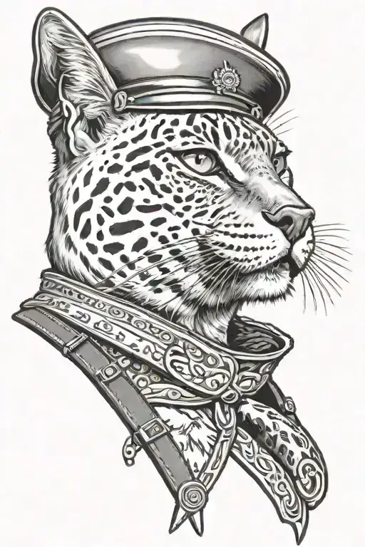 A Scottish Soldier With The Macbean Creat In The Background With A Wildcat Eyes Above