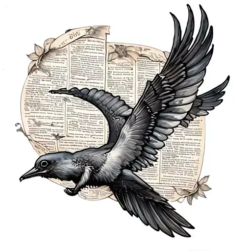 A Tattoo In The Rib With About Six Small Pounds Very Detailed To Fly Where Each One Carries A Paper