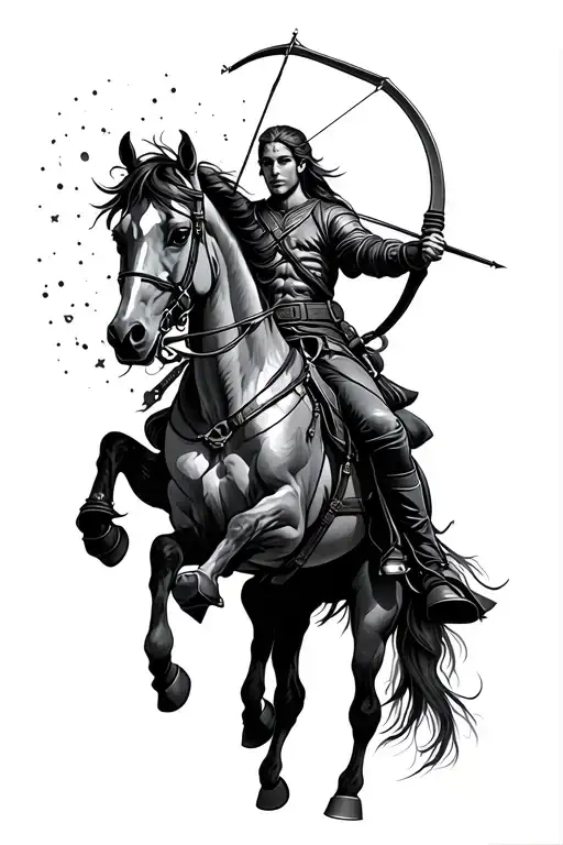 Sagittarius Archer Riding Horse