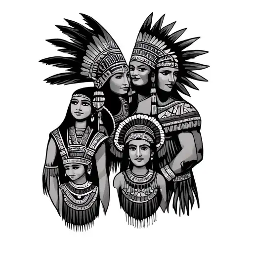 Aztec Family Posing
