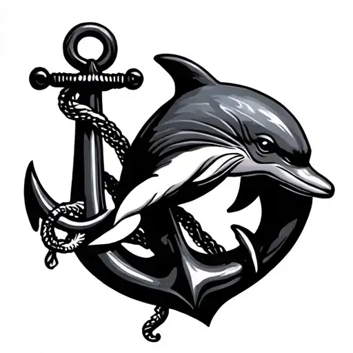 Anchor And Dolphin