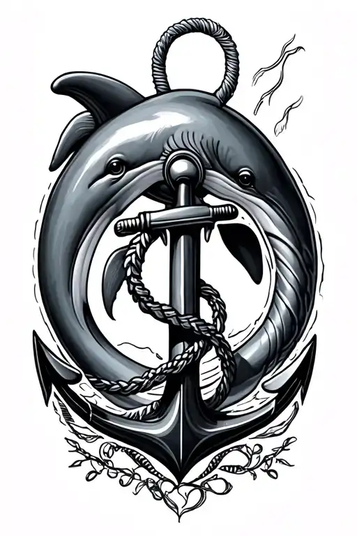 Anchor And Dolphin