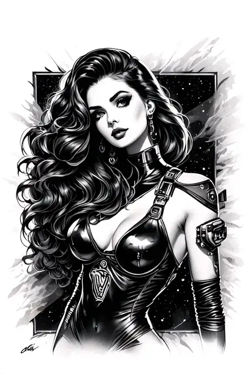 Sexy Space Woman Pinup