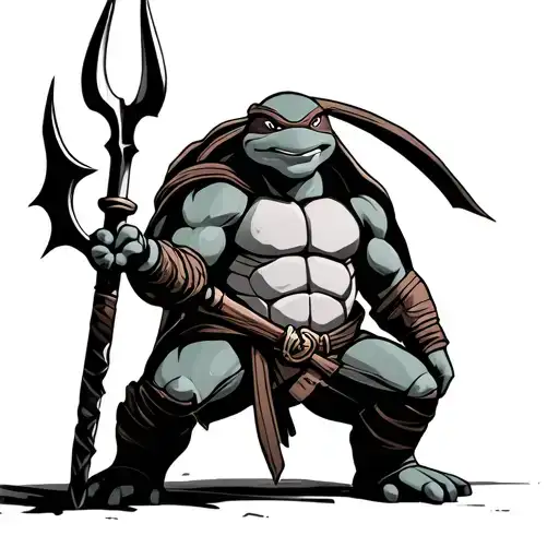 Ninja Turtle With A Trident