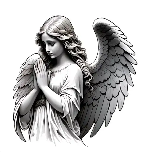 Blonde Angel Praying