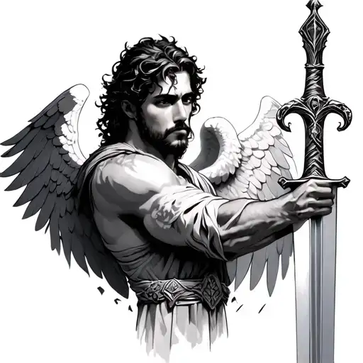 Male Angel With A Sword