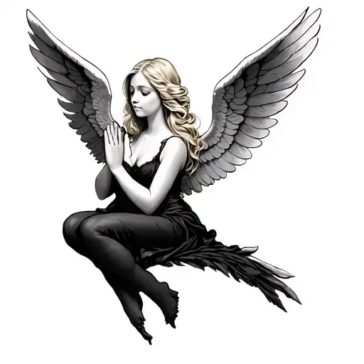 Hot Blonde Angel Praying