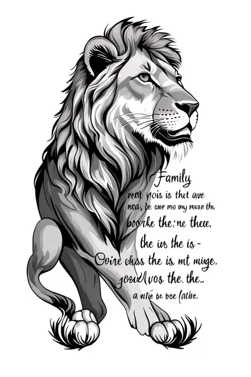 Bible Verse That Represents Family With A Lion Surrounded