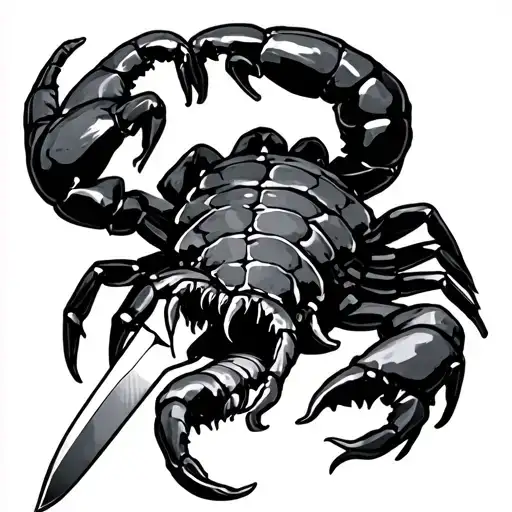 Scorpion With Knife And Eye