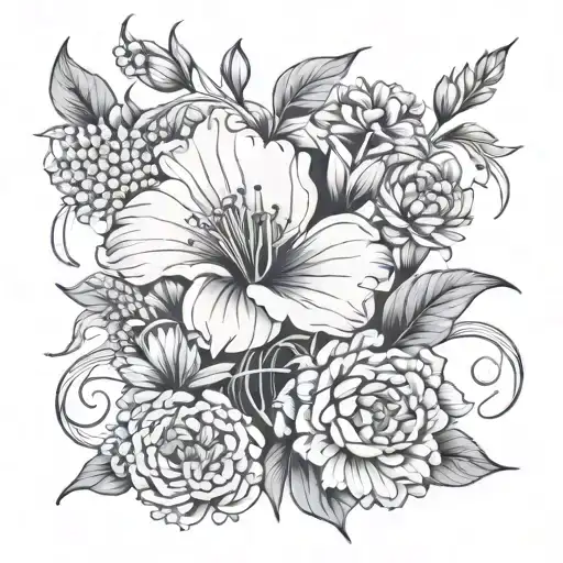 Birth Flower Intertwined