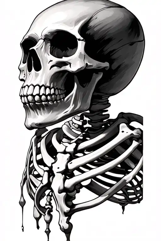 Trompe L'oeil Skull Skeleton