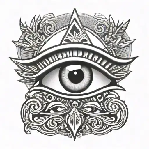 Egyptian Eye With The Letters Rcel