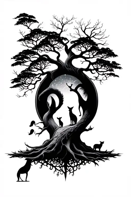 Tree Of Life With Animals