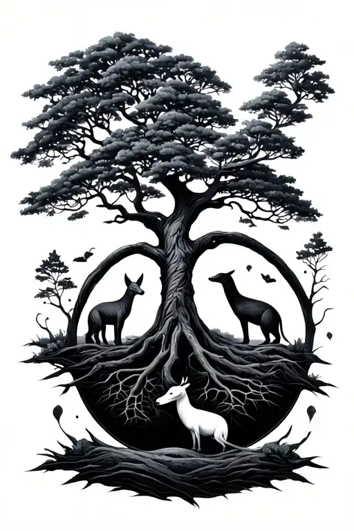 Tree Of Life With Animals