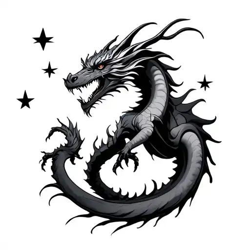 Dragon And Stars