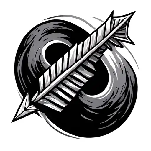 Arrow With Roman Numerals