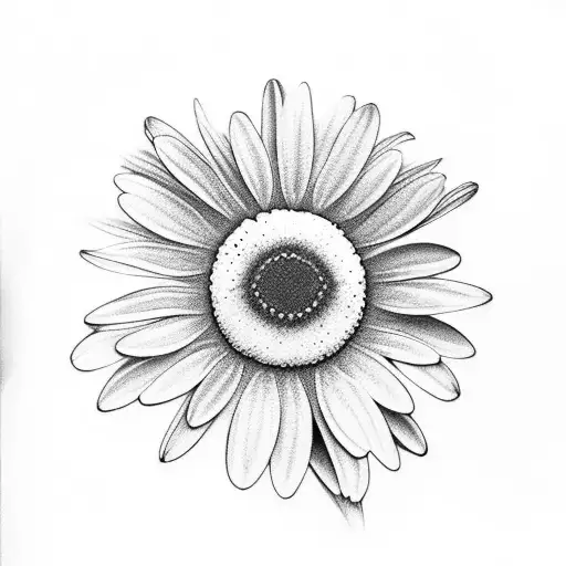 A Daisy Blooming From A Skeleton Hand