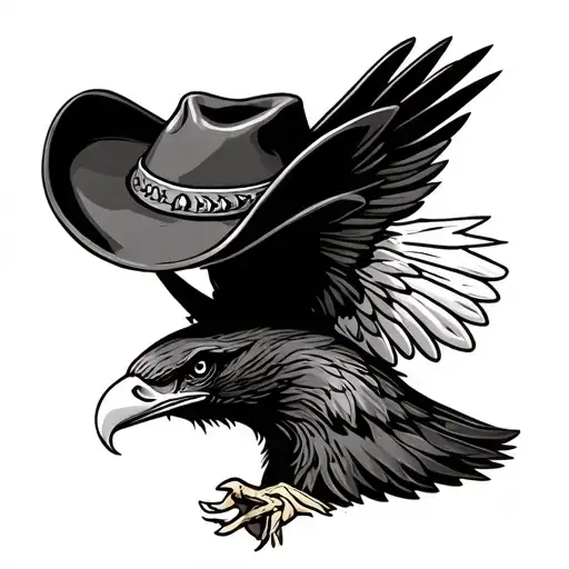 Cowboy Hat On Eagle