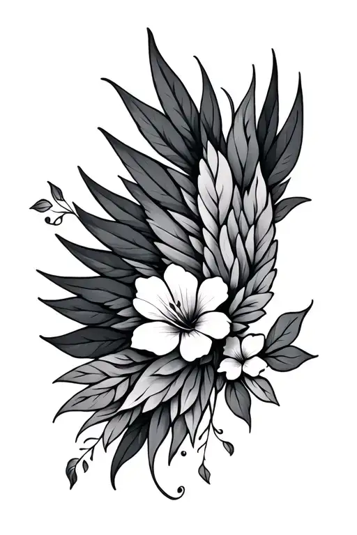 Floral Wings Leaves