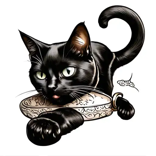 Pepper Shaker And Black Cat