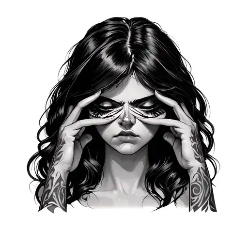 See No Evil Hear No Evil Female Head