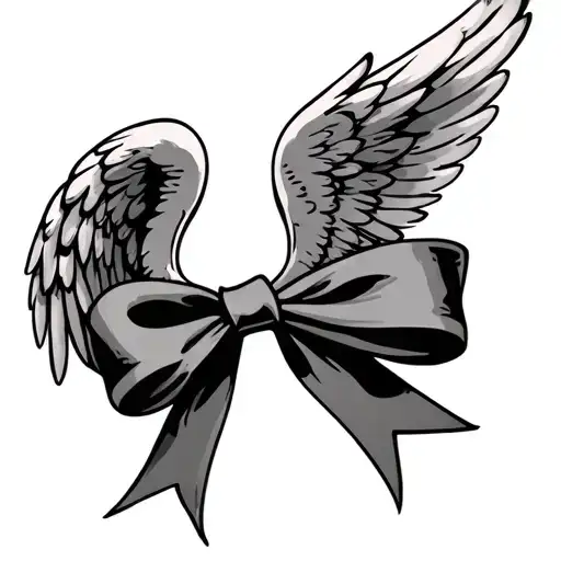 A Bow With Angel Wings