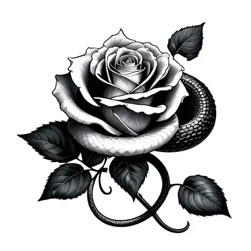 Rose With Snake