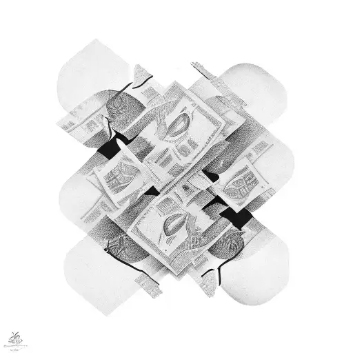 Half Sleeve Time Money Abstract