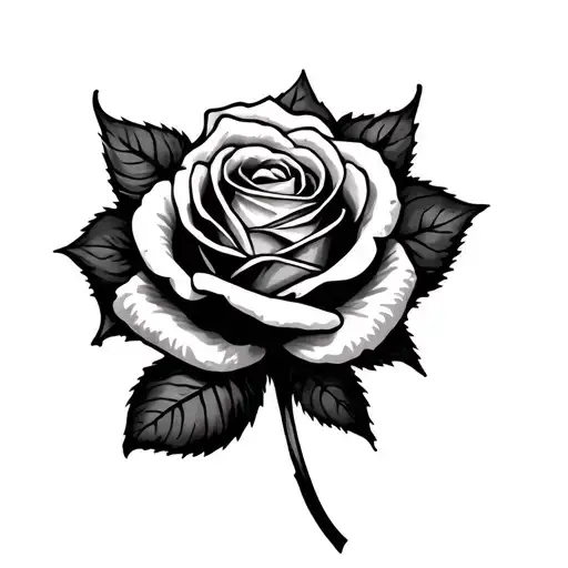 Rose Tattoo With Numbers