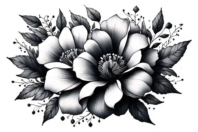 Geometric Flowers Intertwined Collarbone