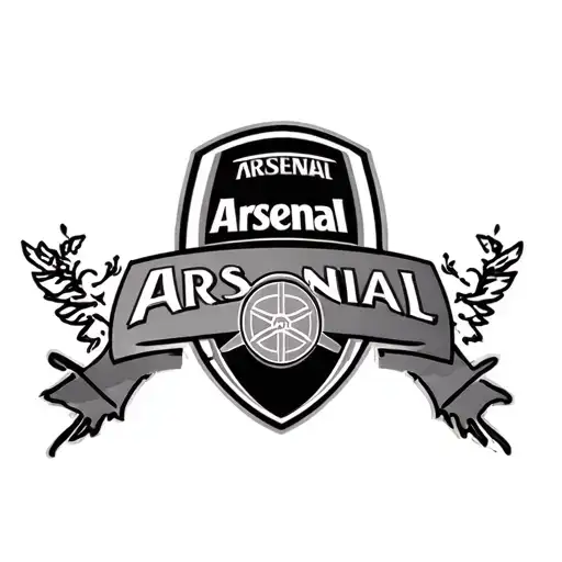 Front Thigh Tattoo Of Arsenal Football Club