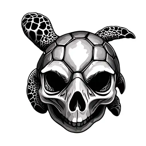 Skull Sea Turtle