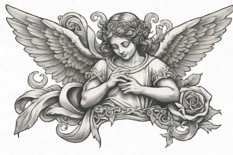 Angel With Letter V