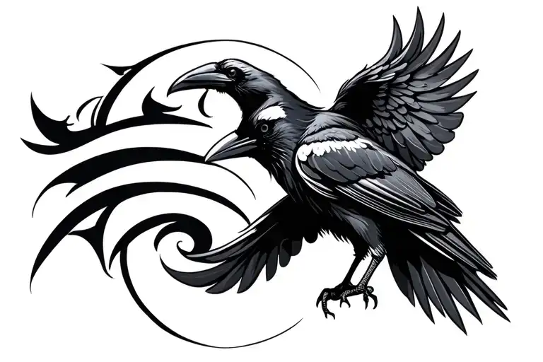 Crow Tattoo Chest
