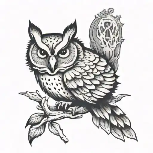 Owl And Pig Sleeping