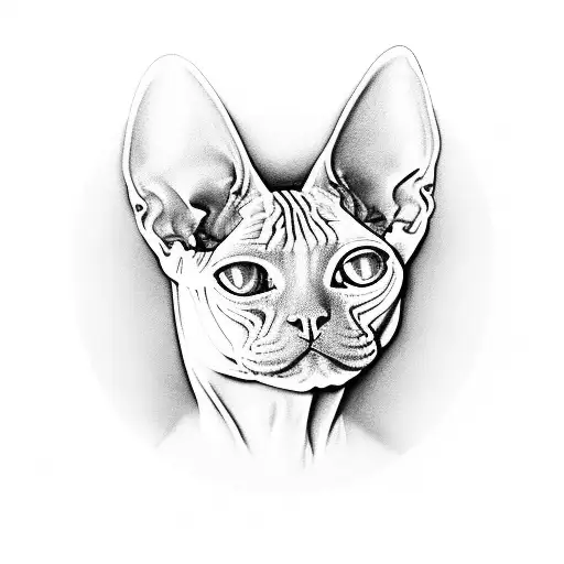 Sphynx Cat Head On A Queen Chess Piece On A Chess Board