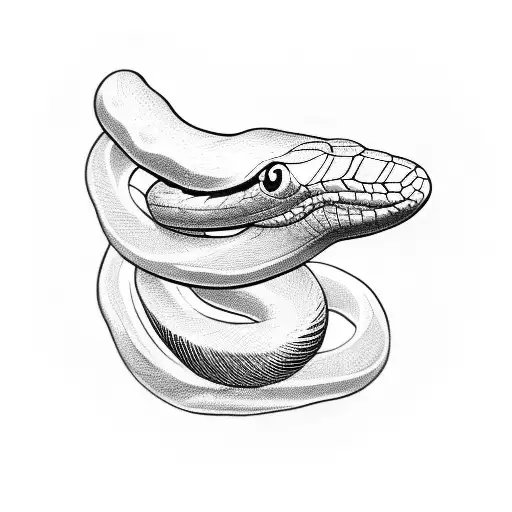 Snake Tatto On Neck