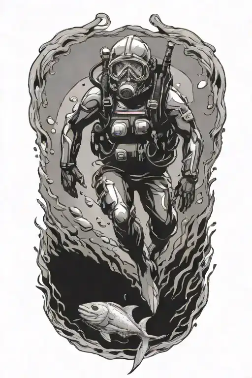 Scuba Diver Add Fins