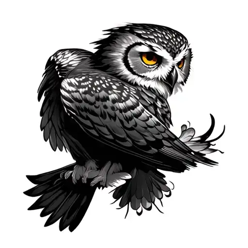 Mysterious Owl Flying Towards