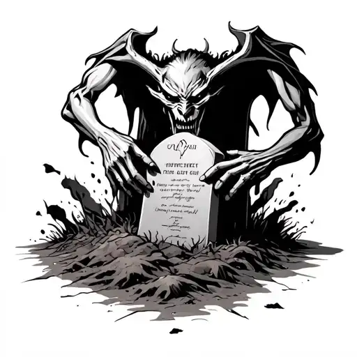 Demon Arms Coming Out Of Ground At Cemetary