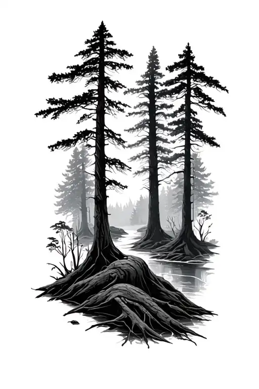 Forest Scene With A Hidden