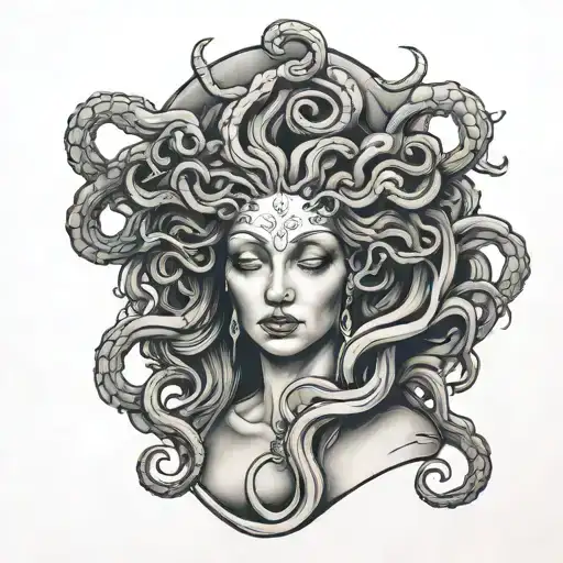 Medusa Gorgon Nun With Tears