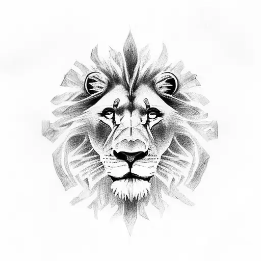 Lions With Tree Of Life And Football