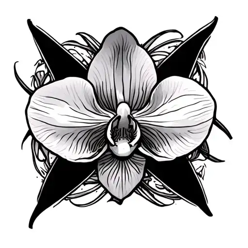 Orchid Cross Intertwined